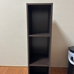 ダークブラウン　3段ボックスの画像