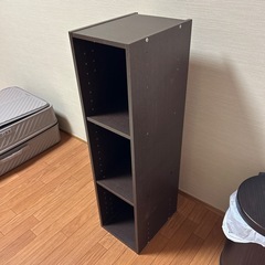 ダークブラウン　3段ボックスの画像