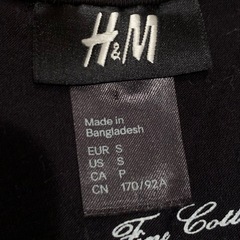 H&M カットソー S ブラック Tシャツの画像