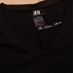 H&M カットソー S ブラック Tシャツの画像