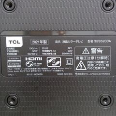 ★リユースのサカイ水戸店★ TCL 液晶テレビ  年式21年製 動作確認／クリーニング済み MT5747の画像