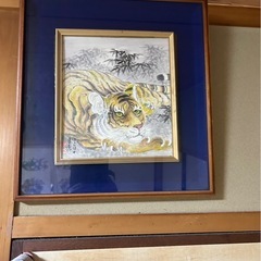 赤富士　虎の絵　の画像