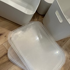 無印　やわらかポリエチレンケース　5個セット　蓋付きの画像