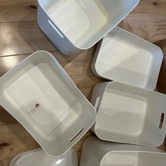 無印　やわらかポリエチレンケース　5個セット　蓋付きの画像