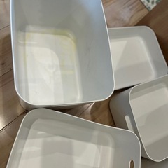無印　やわらかポリエチレンケース　5個セット　蓋付きの画像