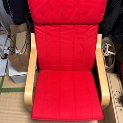 IKEA ポエング　レッド　美品の画像