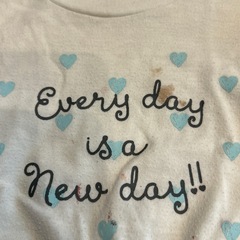 青色ハートTシャツ　120
の画像