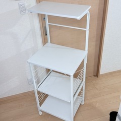 【美品】スライド付きレンジ台　キッチンワゴンの画像