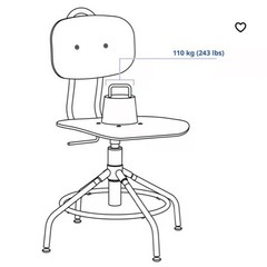 IKEA 回転チェア　ウッド　アイアン　ナチュラル　椅子の画像