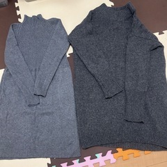 ニットワンピース、カーディガン4点セットの画像