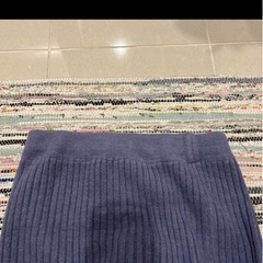 D HOLIC セットアップ　ダークブルー リブ編み タートルネック ニットの画像