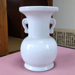白無地　耳付仏壇花立5寸の画像