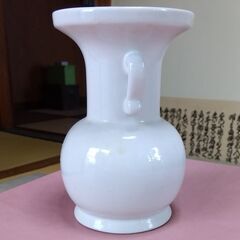 白無地　耳付仏壇花立5寸の画像