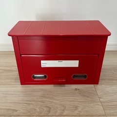 ポスト　郵便受け　カインズ　赤　収納　収納ボックス　インテリア　玄関の画像