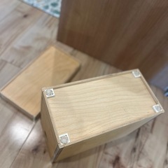 IKEA蓋付収納ボックス木製の画像