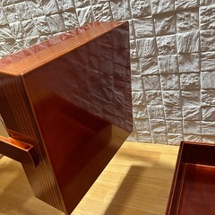 新品未使用　春慶塗　箸付手提二段重箱　塗り　山田春慶店　飛騨高山　お重の画像