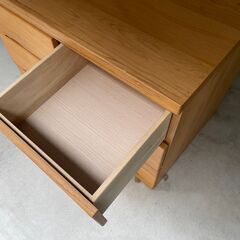 クローゼットチェスト 90-3段 奥行55cm 幅88×高さ70.5cm 桐無垢前板 スライドレールの画像