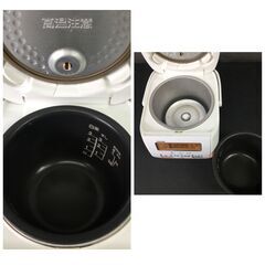 TOSHIBA/東芝 炊飯器 RC-5SK 3合炊き 2017年製 動作確認済 25j菊STの画像