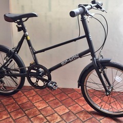 サザンポート 自転車 6段変速 20型ミニベロ車外装 マットブラックの画像