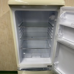 2F☆41送料無料 レトロデザイン冷蔵庫　130L  安い　洗濯機の画像