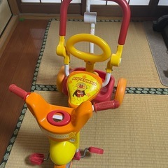 アンパンマン　オモチャ　三輪車　手押し三輪車の画像