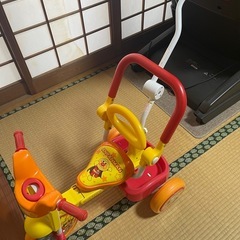 アンパンマン　オモチャ　三輪車　手押し三輪車の画像
