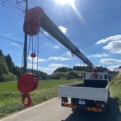 【K-0030】日野レンジャー H30年式 ユニック 4段 平ボディ 5400mmボディ ラジコン付 14,000km 1年車検付き AT車 最大積載量2450kgの画像