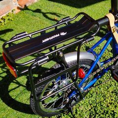  加古川　ソトのマ　釣り自転車　fishingbike　折り畳み自転車　ライト付き　青色　中古品の画像
