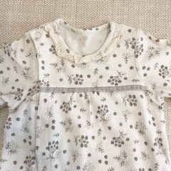 【赤ちゃんの城】 2wayオール ロンパース 花柄 フリル 50〜70cmの画像