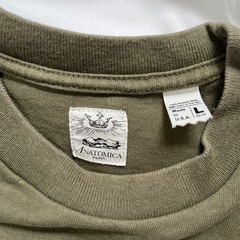 【新品】ANATOMICA オリーブ色 ポケット付きTシャツ Lサイズの画像