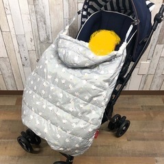 【ダウンクリーニング済】アンジェレッテ　ダウンケープ　抱っこ紐カバー　ベビーカーカバー　兼用の画像