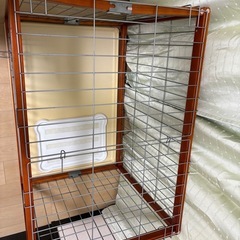 犬用ゲージ　　木製　トレー付き　の画像