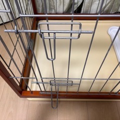 犬用ゲージ　　木製　トレー付き　の画像