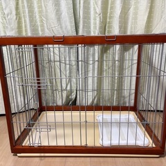犬用ゲージ　　木製　トレー付き　の画像