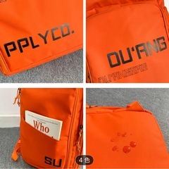 【新品未使用】オレンジ　リュック　大容量の画像