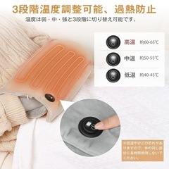 省エネ⭐︎ USBホットマット/ハンドウォーマー/電気座布団 3段階温度調節の画像