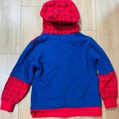 【数回のみ着用】スパイダーマン パーカー　サイズ7 ハロウィンにの画像