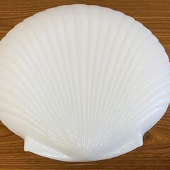 【中古/長期保管品/お引取限定】■シェル（ホタテ貝）型大皿■2枚セット■ホワイト■Φ325mm×H35mm■の画像
