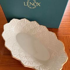 【ビンテージ】　米LENOX社製 楕円形ボウル（ジャガード・オーバル・ボウル）の画像