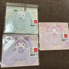 おくるみメモカード　くろみ　マイメロ　ポチャッコの画像