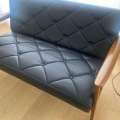 カリモク家具 WS11モデル 長椅子/ツーシーターソファ WS1173BWの画像