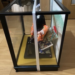 人形の久月　五月人形　　黒塗りケース飾りの画像