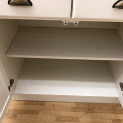 【ドリーム川西店御来店限定】 ☆ジモティー見たよ♪割引☆ニトリ　3枚扉食器棚　ミランダ／クリーニング済み【2125560000028489】の画像