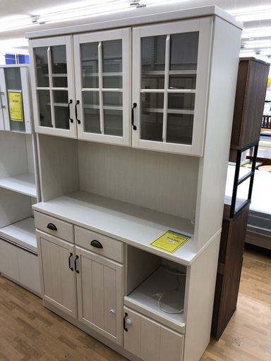 【ドリーム川西店御来店限定】 ☆ジモティー見たよ♪割引☆ニトリ　3枚扉食器棚　ミランダ／クリーニング済み【2125560000028489】