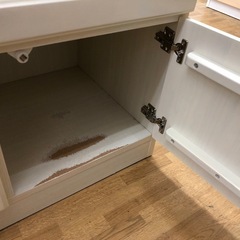 【ドリーム川西店御来店限定】 ☆ジモティー見たよ♪割引☆ニトリ　3枚扉食器棚　ミランダ／クリーニング済み【2125560000028489】の画像