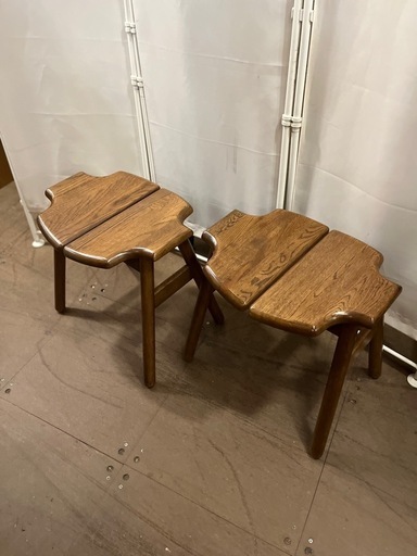 《売約済》KOSUGA（コスガ） スツール 単品 木製 椅子 イス チェア スモールチェア オーク 無垢家具 ナチュラル家具 ヴィンテージ レトロ 北欧スタイル