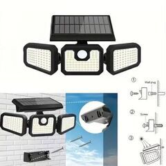 くまねず《姫路》大量入荷 (取付簡単) センサーライト⑦ 屋外 led 防水 ソーラー 3面パネル 74LED 明るい 人感 センサー(新品未使用)の画像