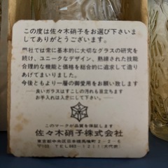 佐々木硝子　飴色グラス１０個の画像