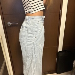 デニムワイドパンツの画像