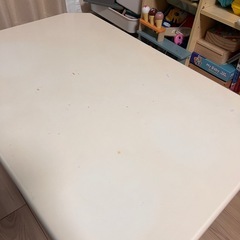 足折り畳み式テーブル(白)キズありの画像